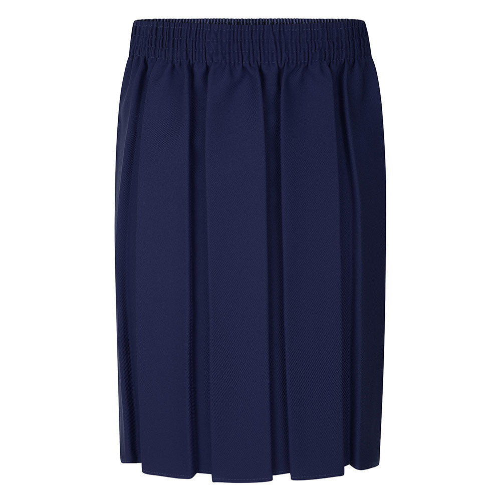 Zeco - Box Pleat Skirt - Navy