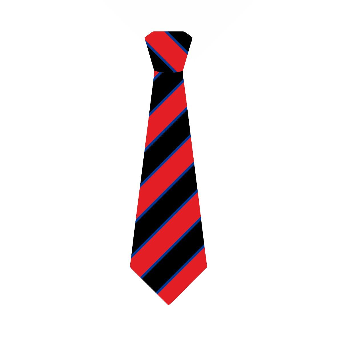 Red/ Black Striped House Tie - 16