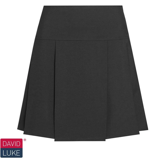 David Luke - Drop Waist Pleated Skirt - Black