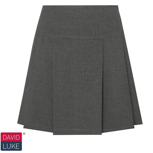 David Luke - Drop Waist Pleated Skirt - Grey